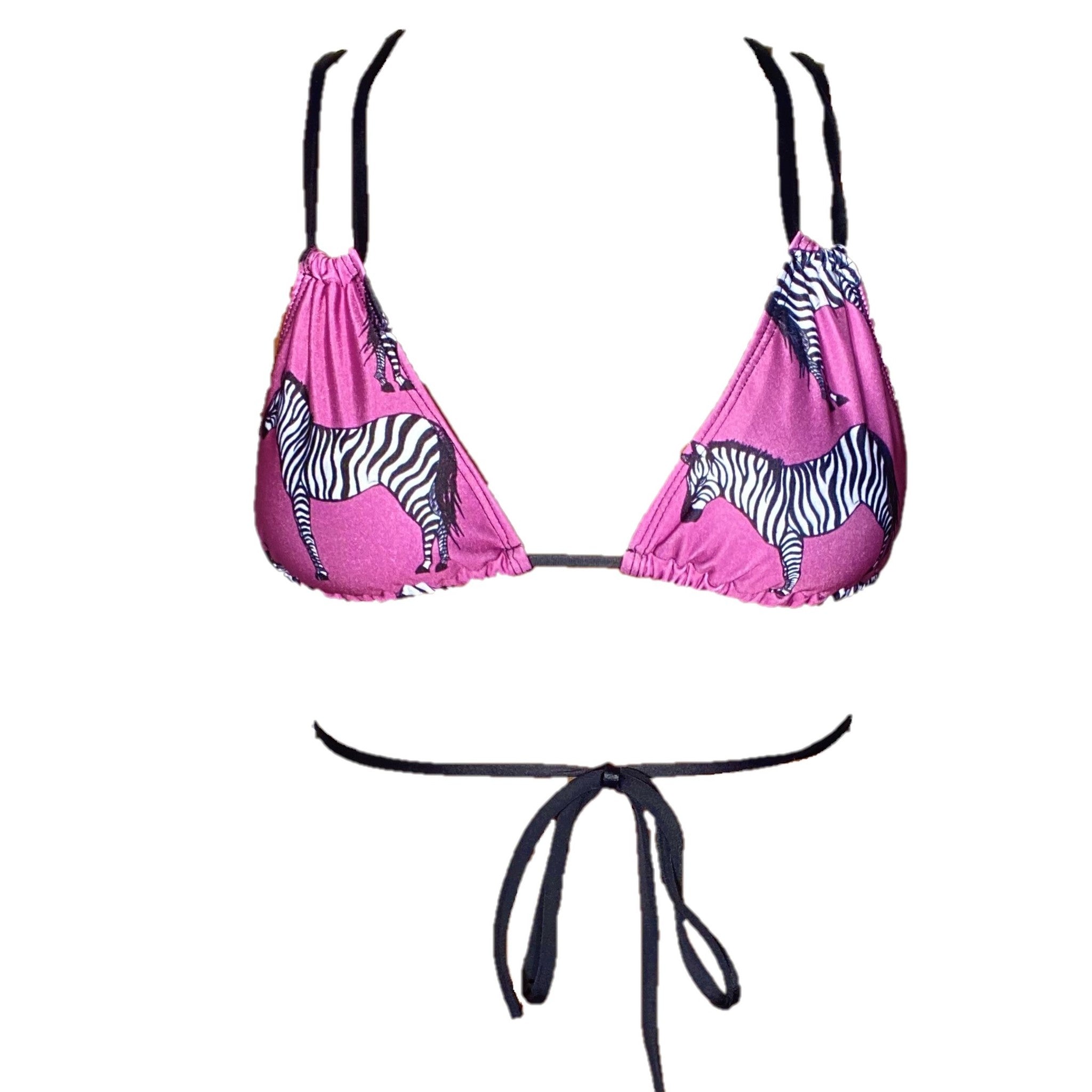 Bruna Convertible Triangle Bikini TOP - Purple Zebra – Brasini Swimwear
