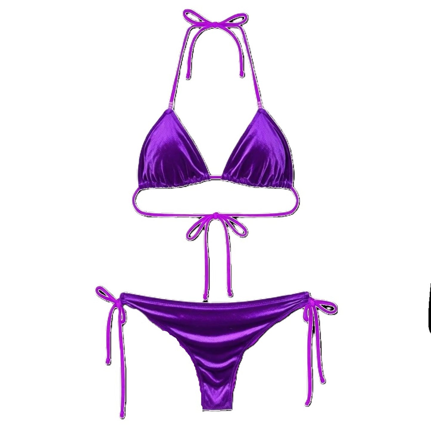 Copa Tie Side Thong Bikini BOTTOM - Purple Velvet
