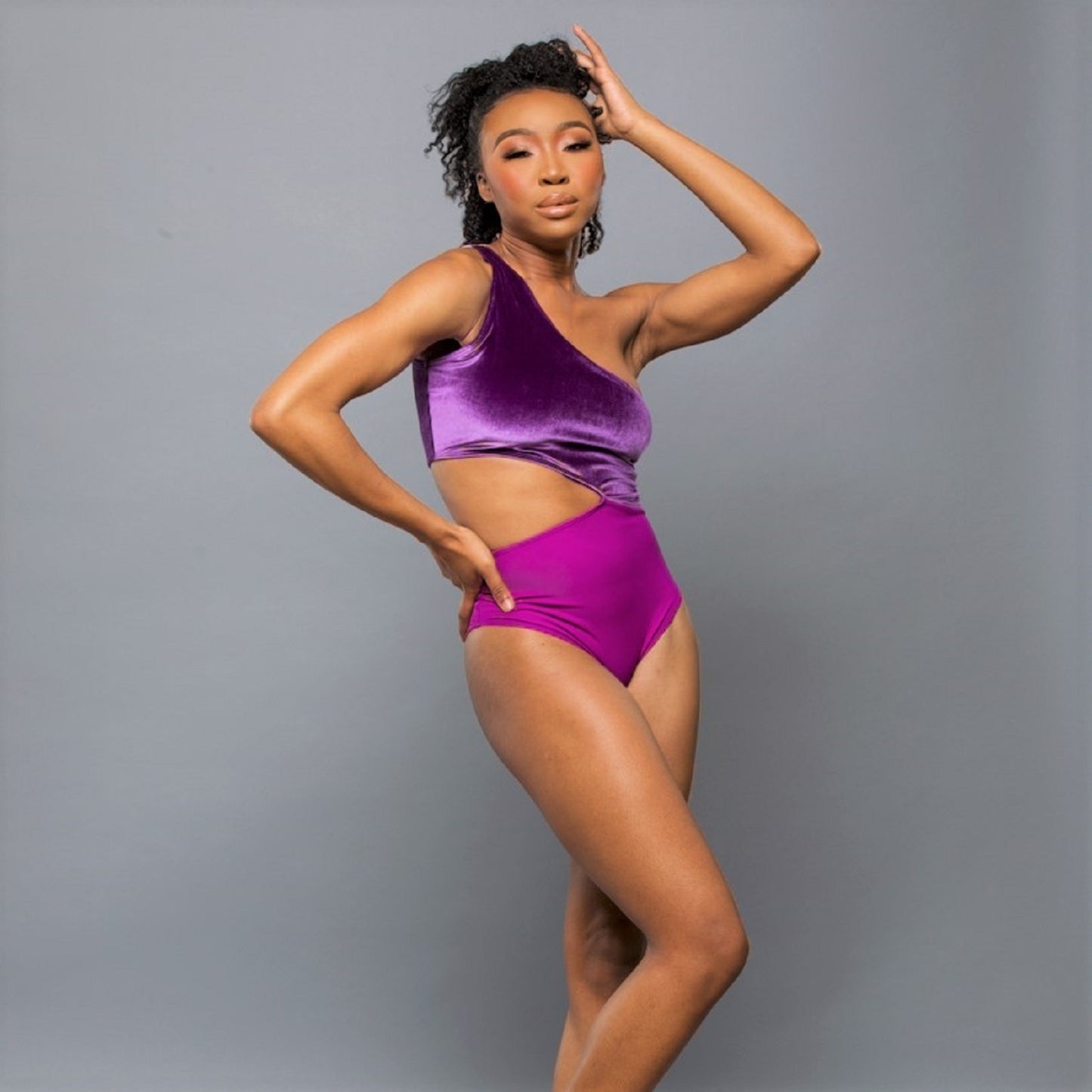 Baiana Cut Out Onepiece Swimsuit PURPLE