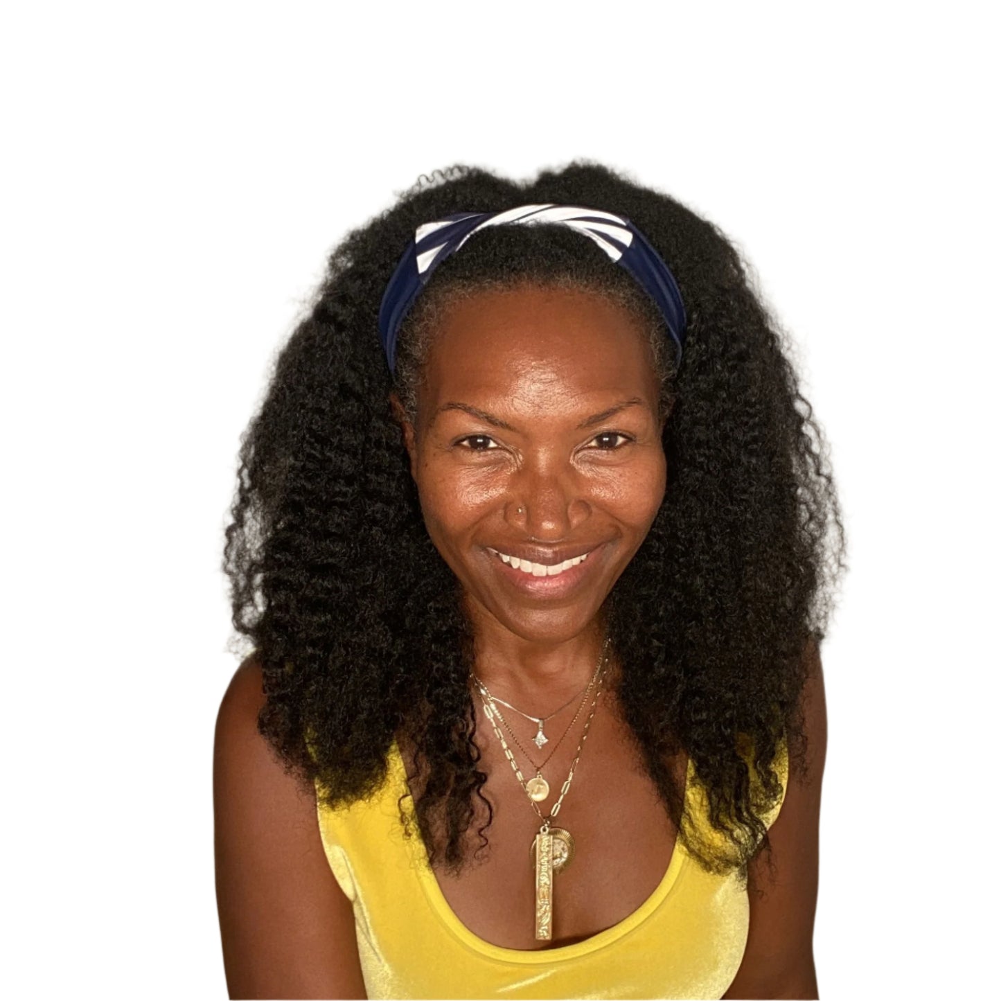 Headband - Navy & White Stripes Colorblock