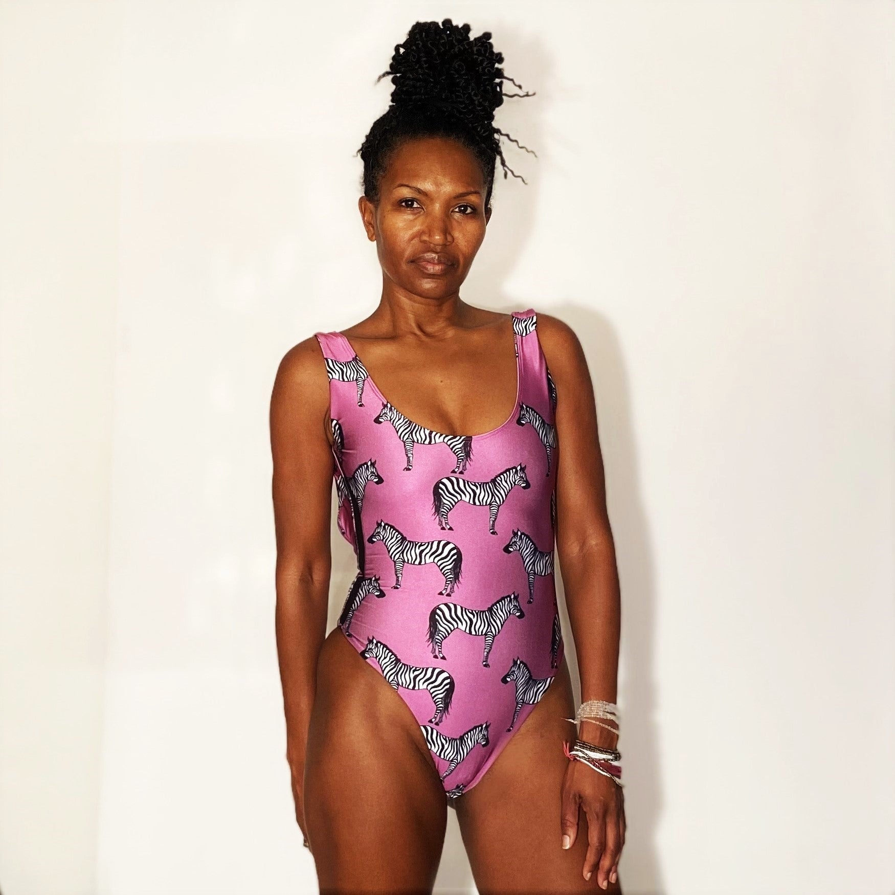 Laguna High Cut One Piece Swimsuit with Mesh Sides - Zebra Print – Brasini  Swimwear