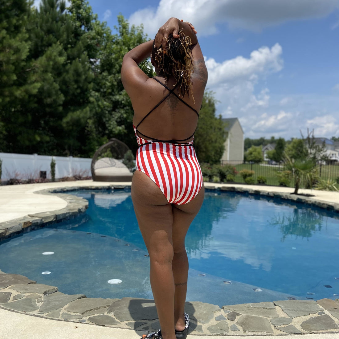 Brasini Swimwear On The Go! Poolside Backyard