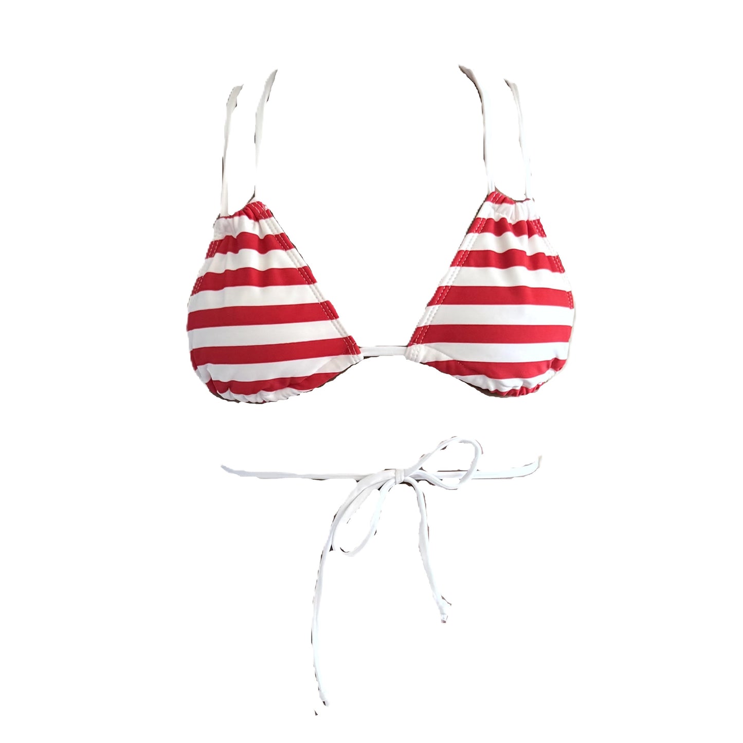 Bruna Bikini TOP - Red & White Stripe