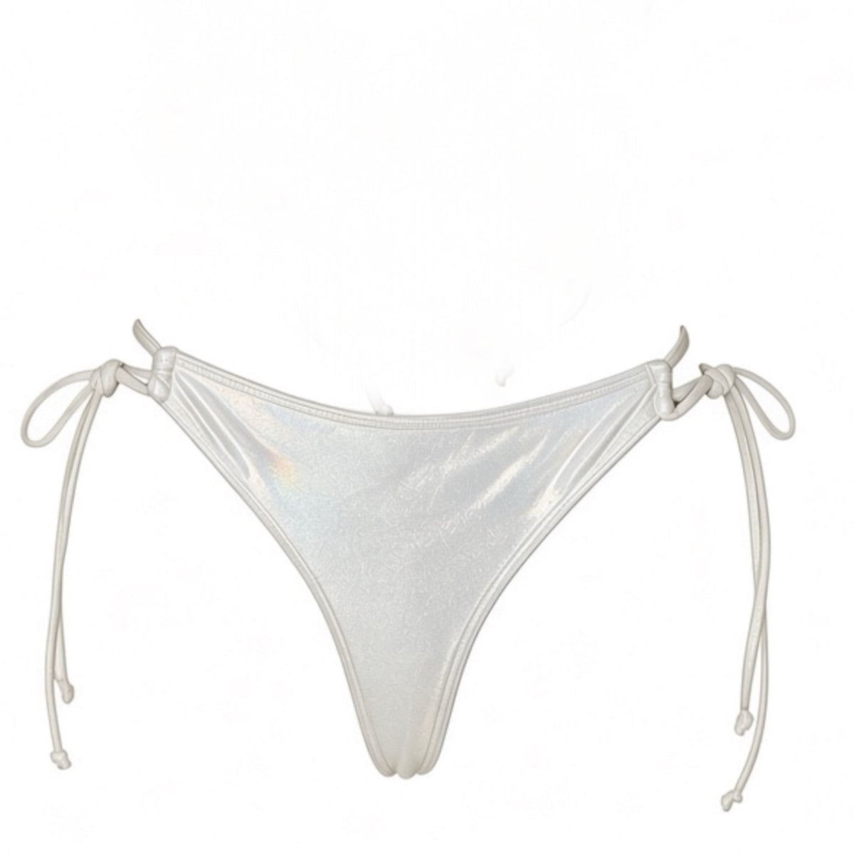 Copa Tie Side Thong Bikini BOTTOM - White Shimmer
