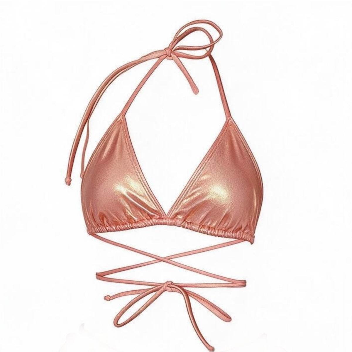 Copa Tie Side Thong Bikini BOTTOM - Blush Shimmer