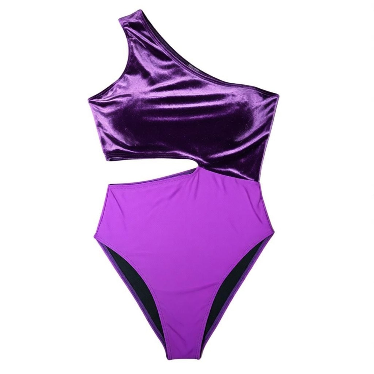 Brasini Swimwear Baiana Asymmetrical Swimsuit in Purple : Embrace Uniqueness in Style