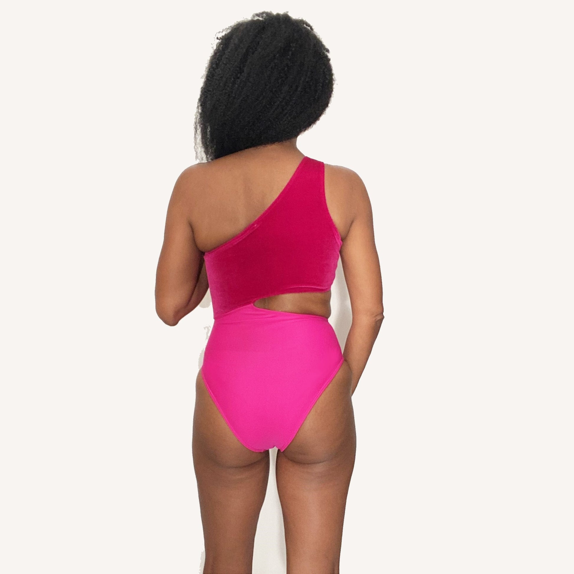 Baiana Cut Out Onepiece Swimsuit in Magenta