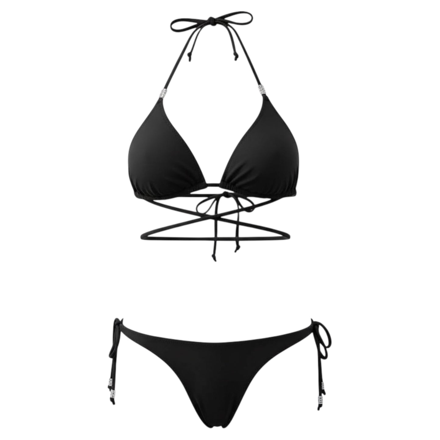 Soninha Convertible Triangle Bikini TOP - Black