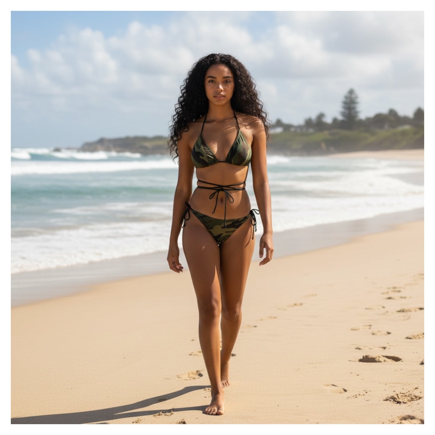 Copa Tie Side Thong Bikini BOTTOM - Camoflage