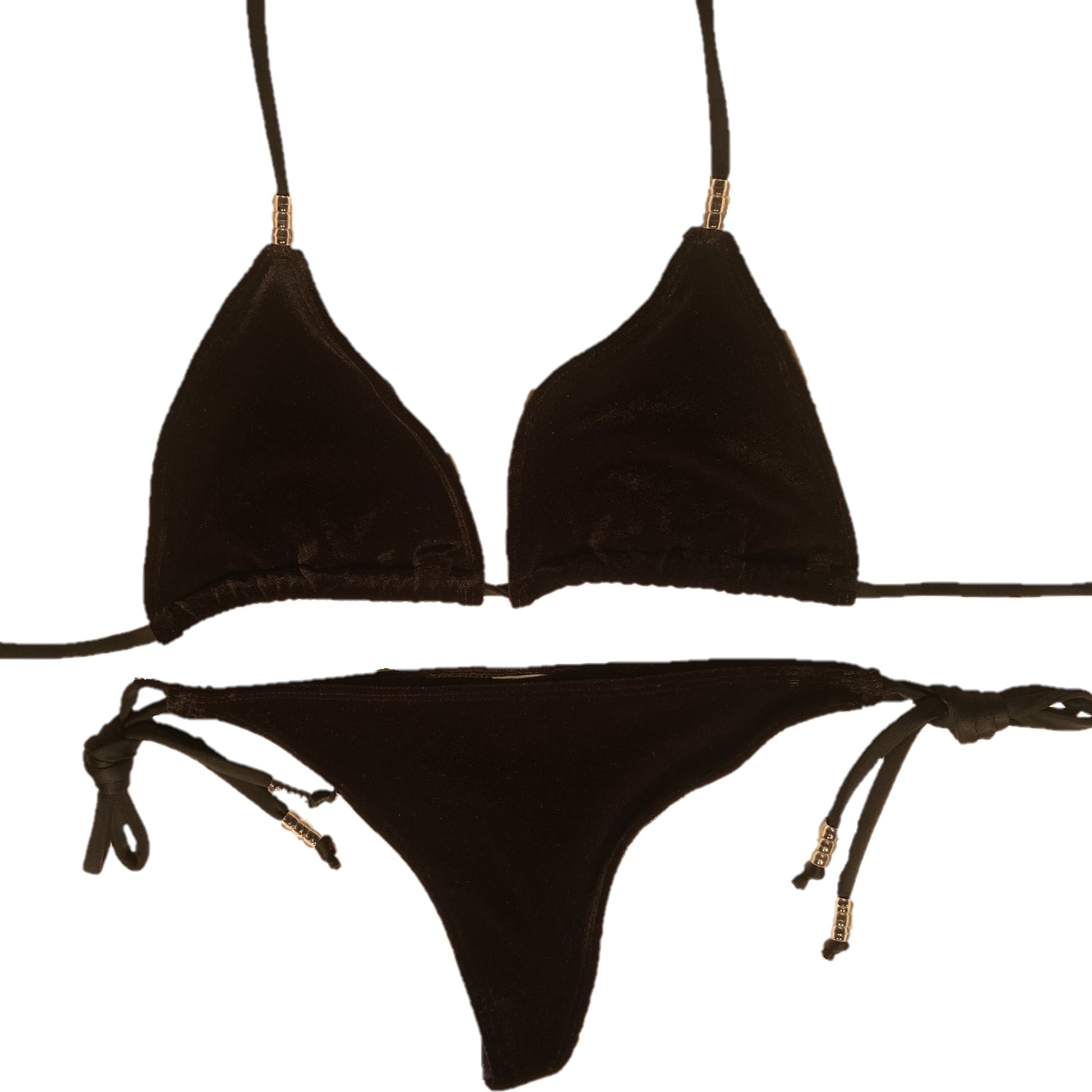 Copa Thong Bikini Bottom - Black Velvet