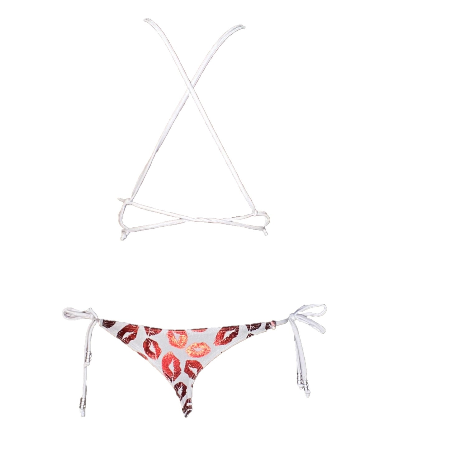 Soninha Triangle Bikini Top - Kisses Print