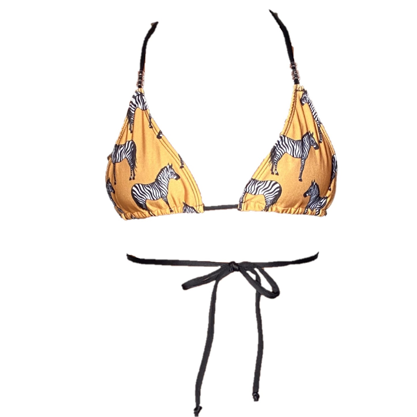 Soninha Triangle Bikini Top - Marigold Zebra
