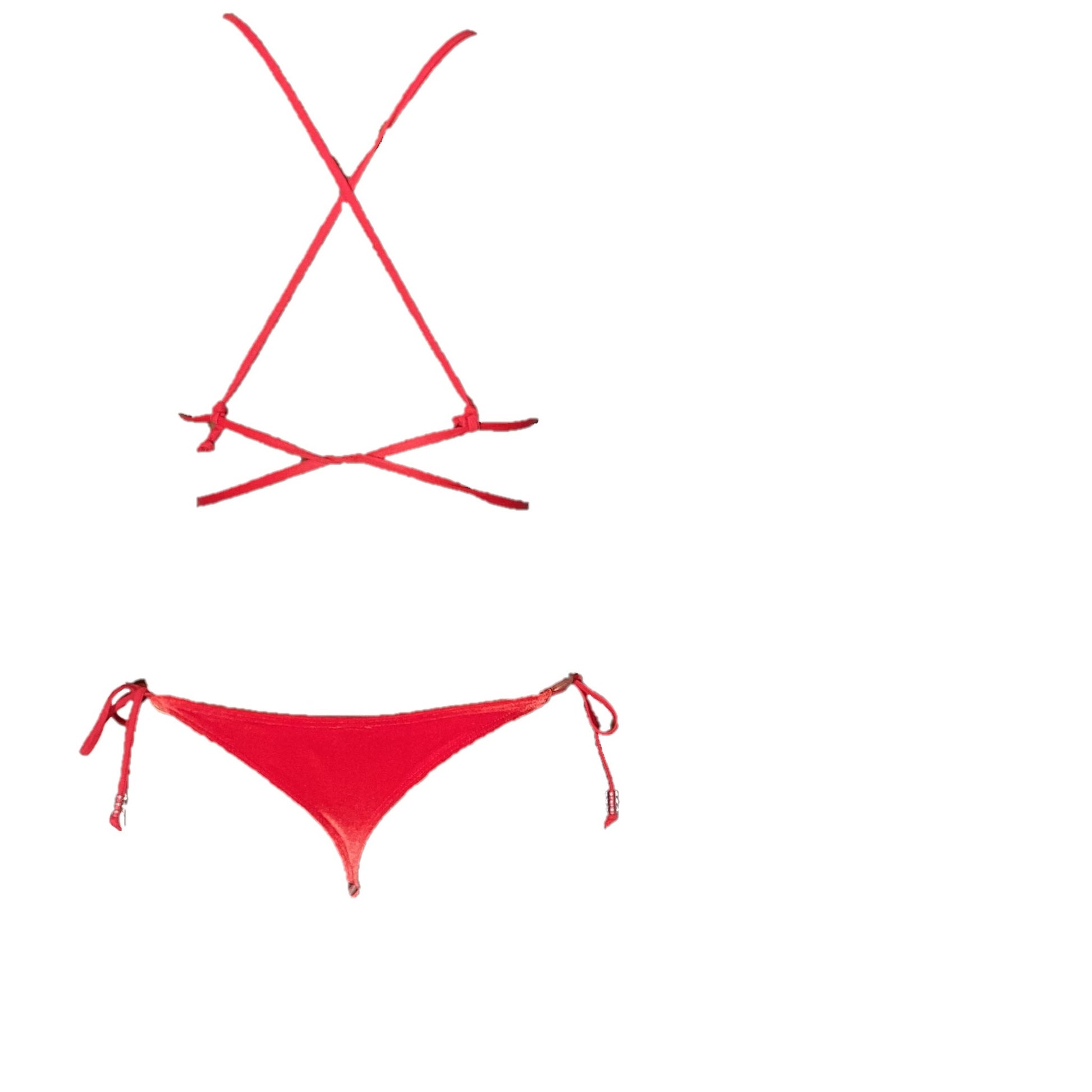 Soninha Triangle Bikini Top - Red Velvet