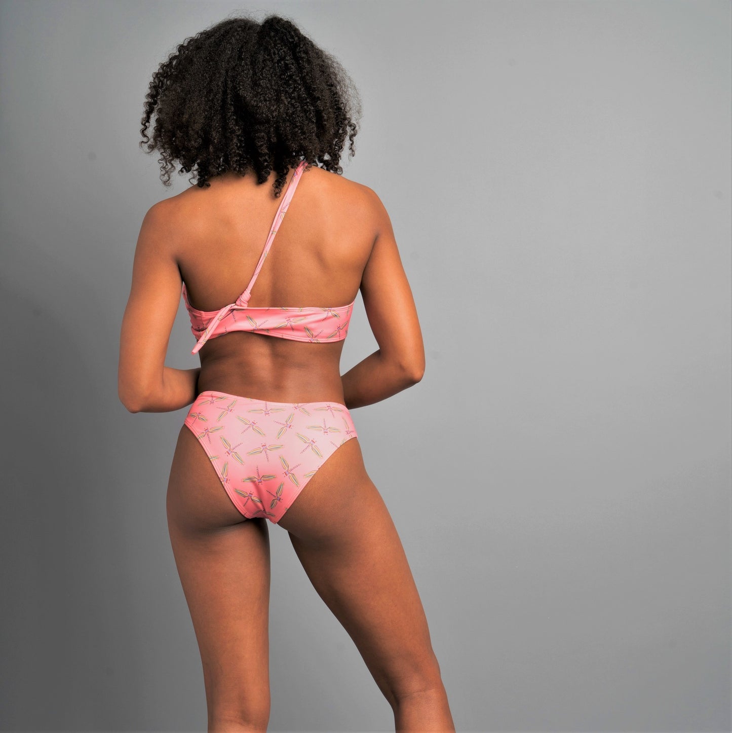 Za Za High Cut Bikini Bottom in Pink Dragonfly