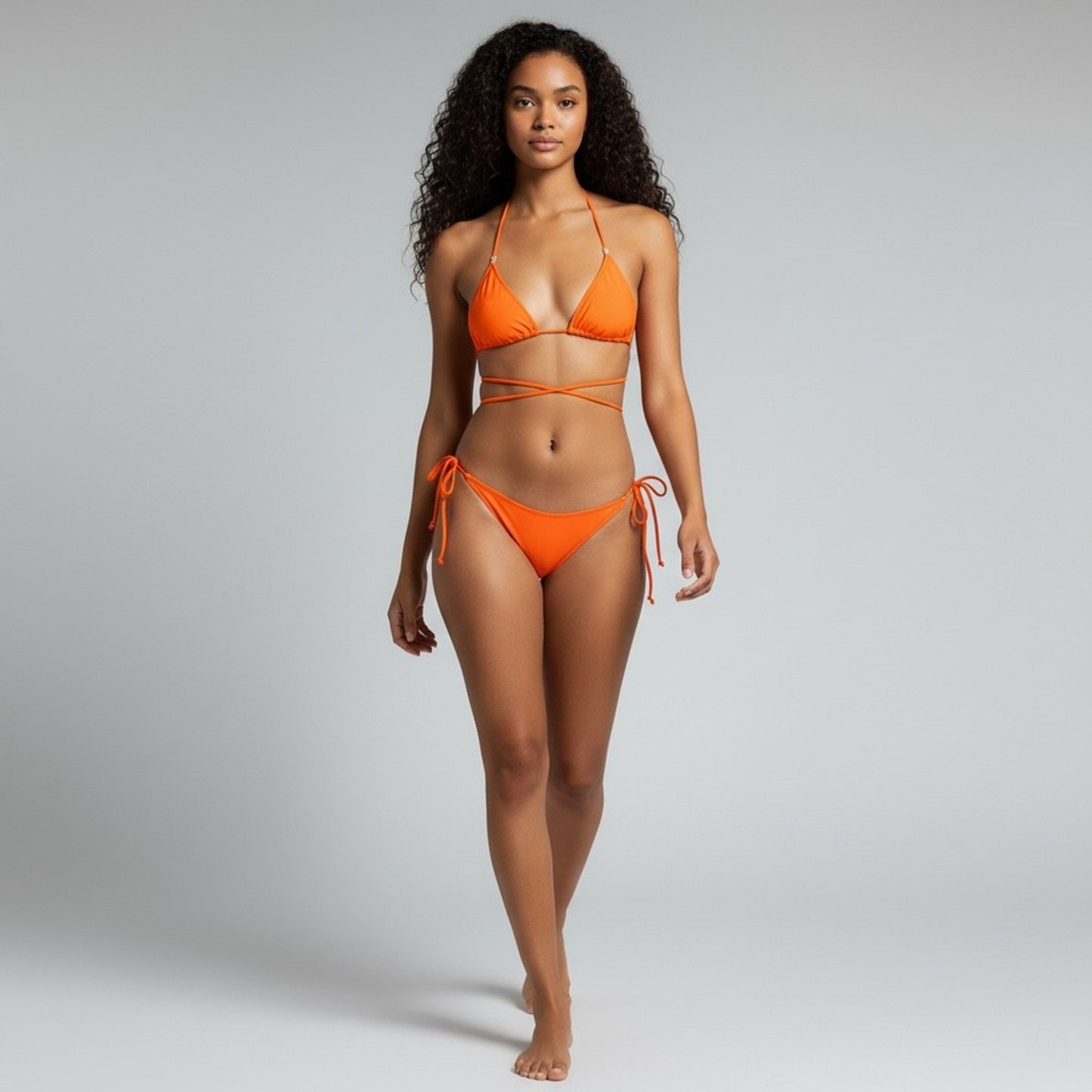 Soninha Convertible Triangle Bikini TOP - Orange