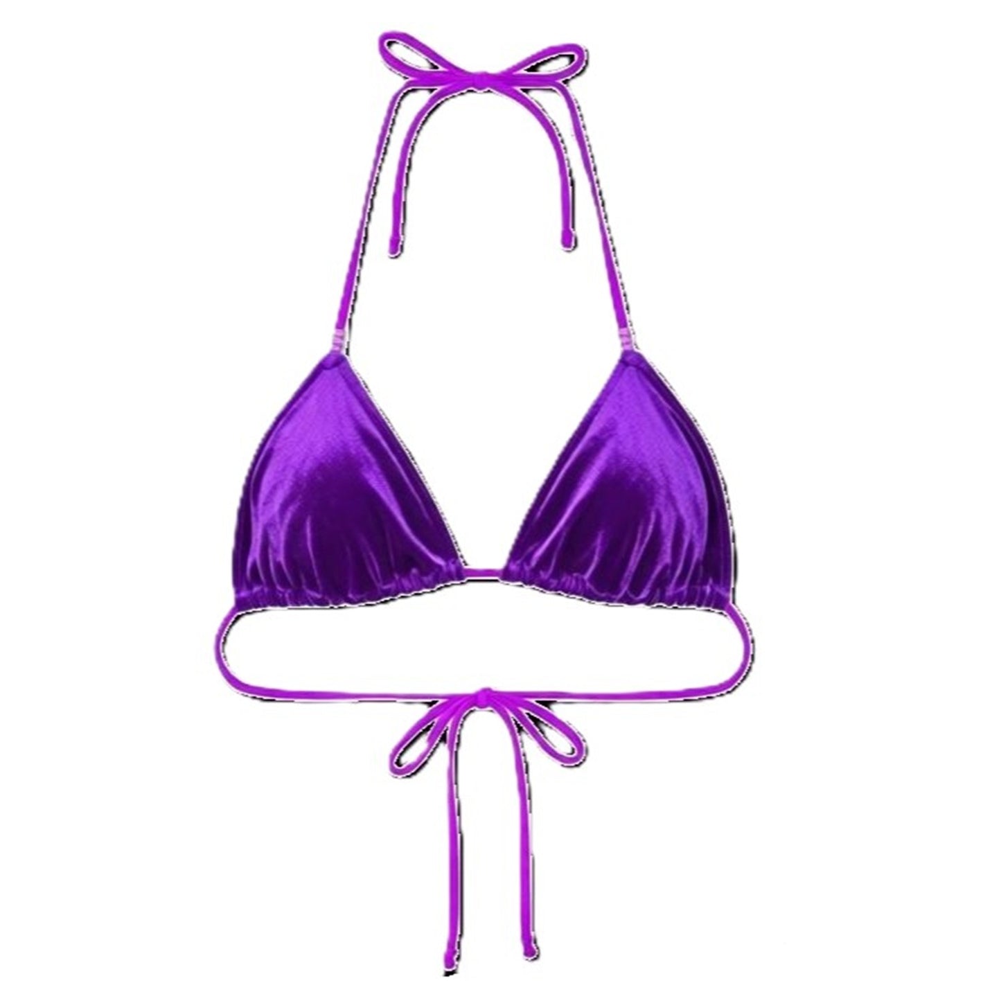 Soninha Convertible Triangle Bikini TOP - Purple Velvet