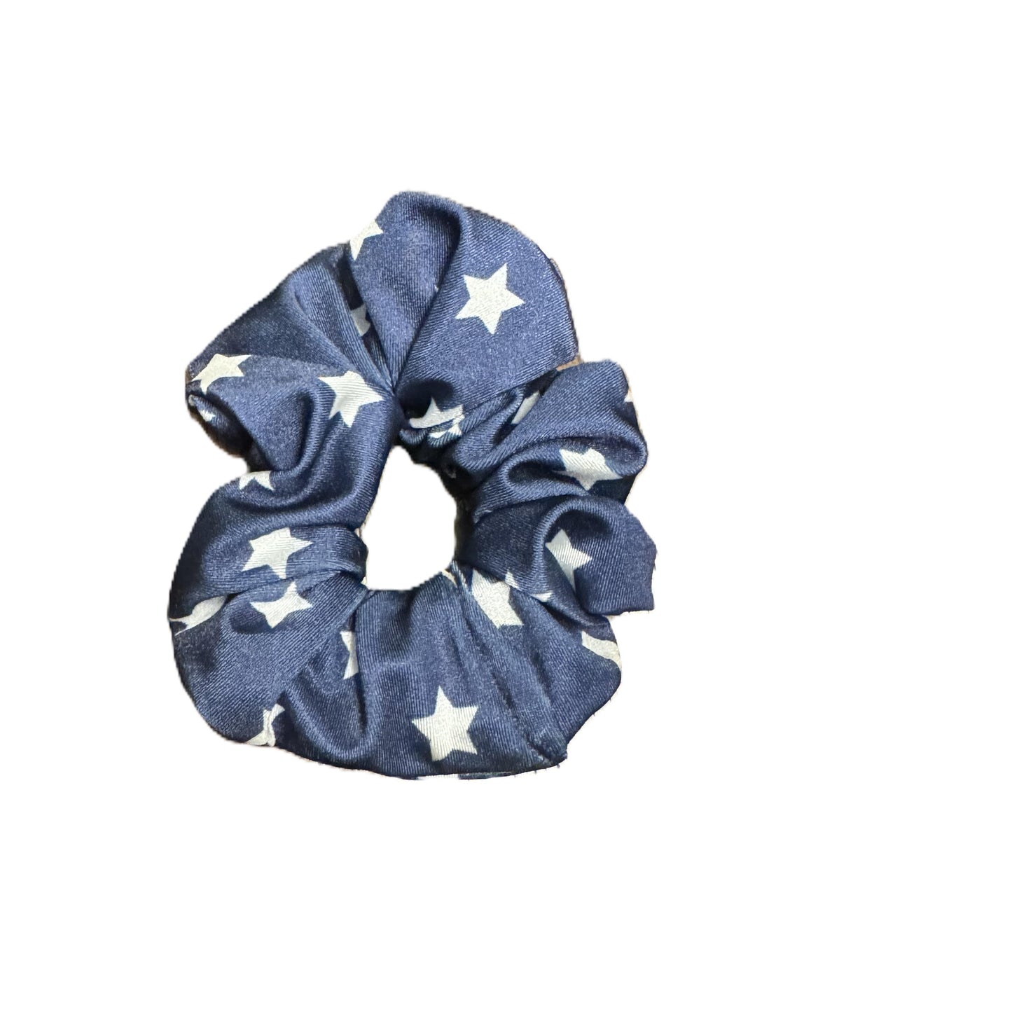 Scrunchie - Blue with White Stars