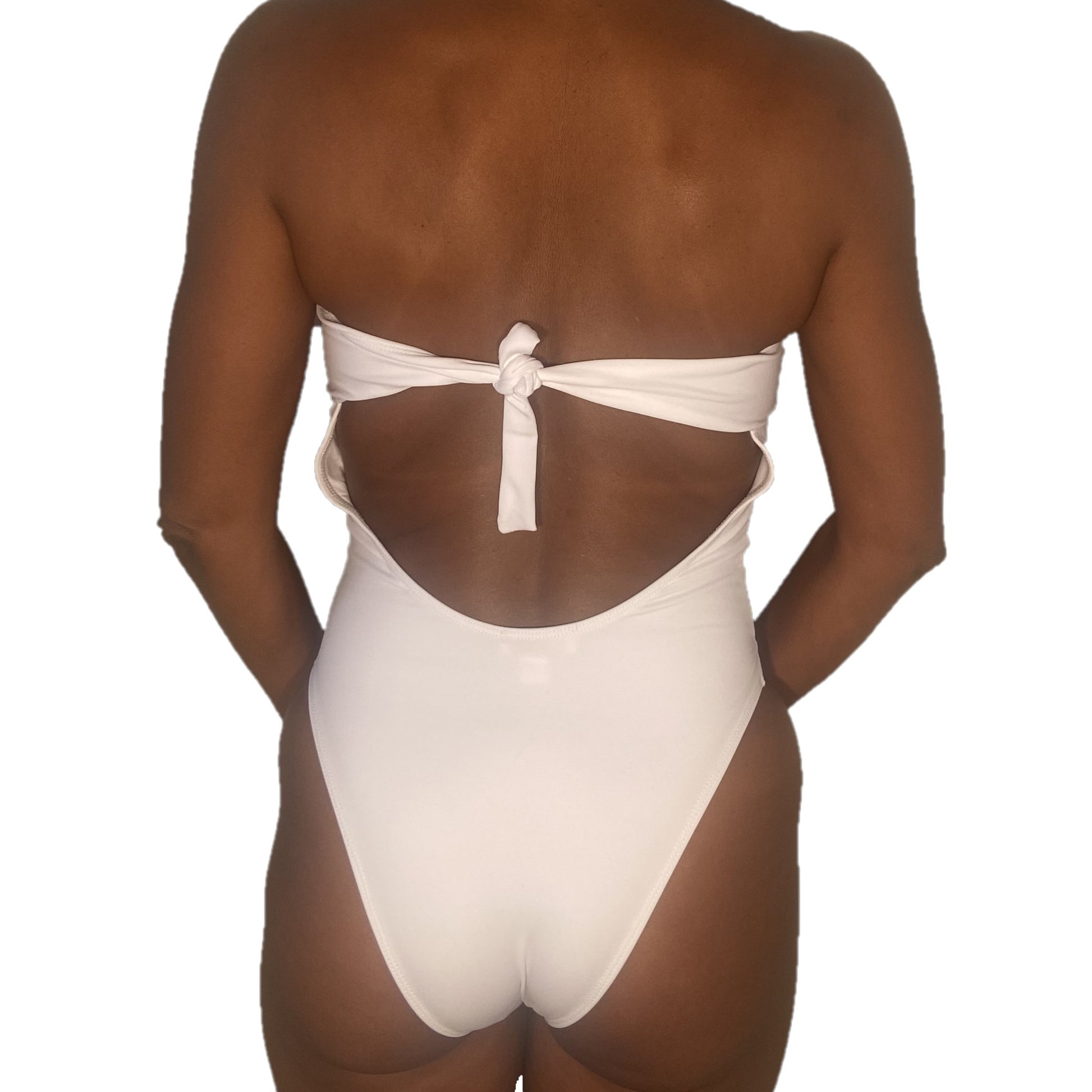 Leme Mesh One Piece Swimsuit in white