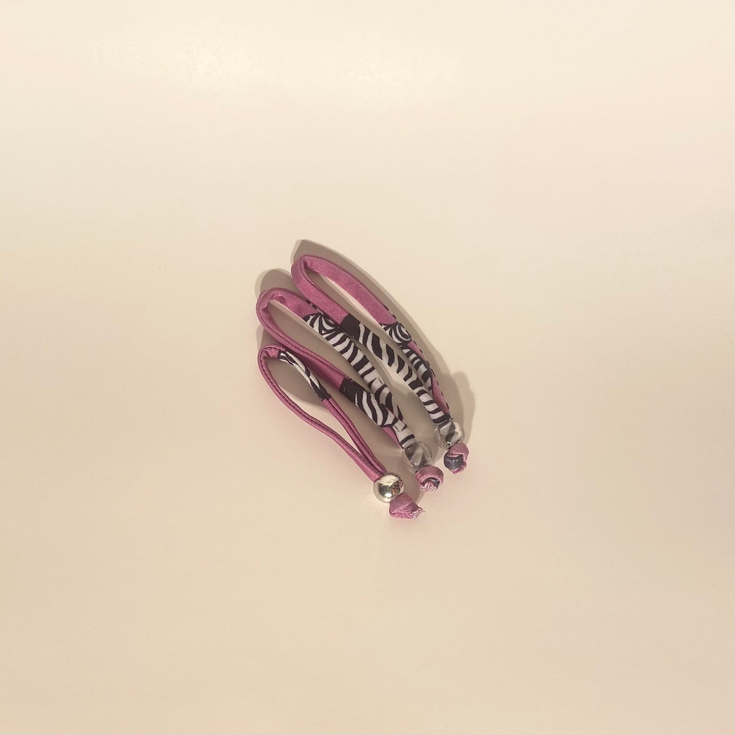 Ponytail Holder 3pack - Purple Zebra